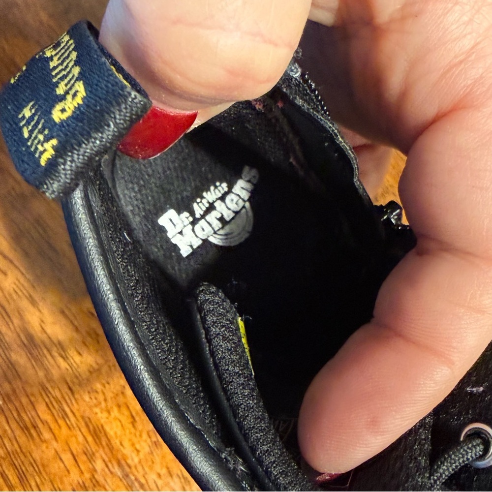 Dr. Martens Infant 1460 Softy T Leather Lace Up Boots Black Kids Lace-Up Boots 6 - Picture 10 of 12